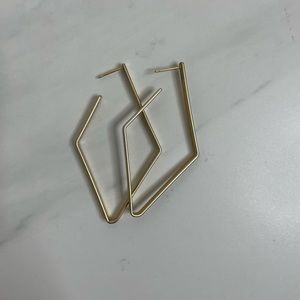 Geometric Gold Hoop Earrings